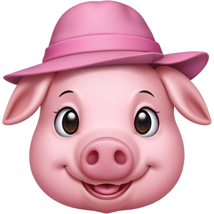pig wearing hat emoji