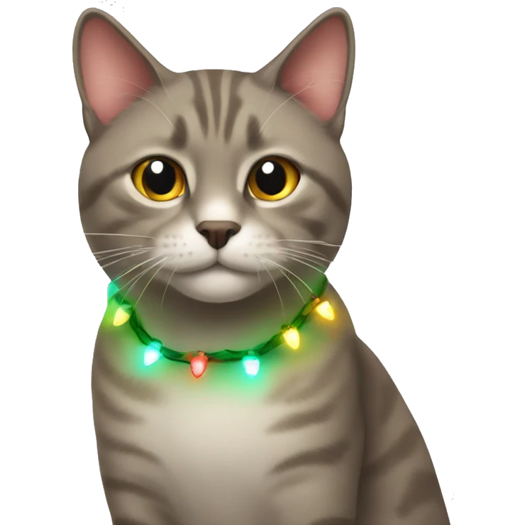 cat with christmas lights 😺 emoji