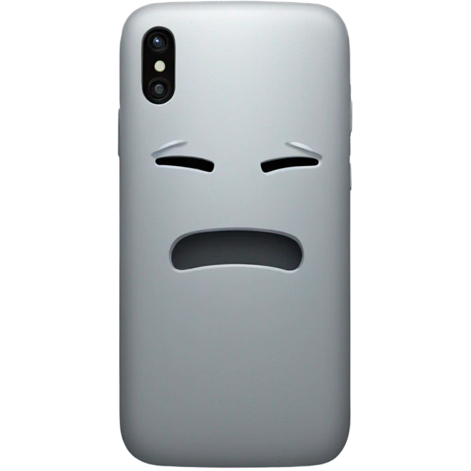 Gray Smartphone with X letter inside emoji