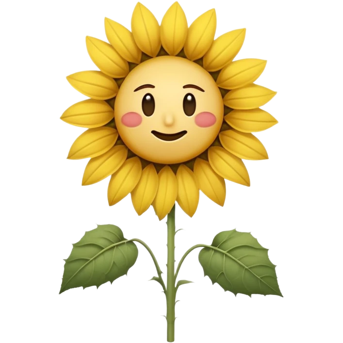 sunflower with bent stem and faded yellow petals, styled like the iOS wilted rose emoji, showing signs of wilting emoji
