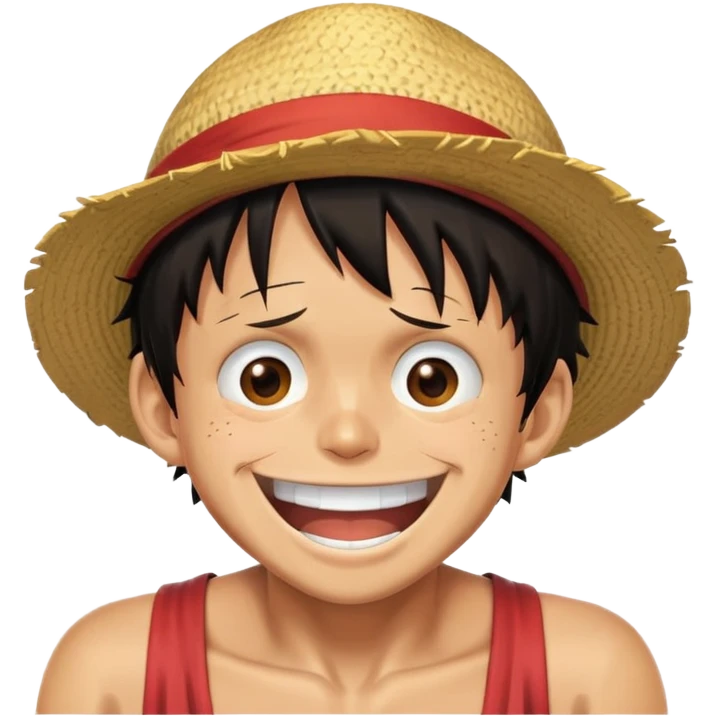 Monkey D. Luffy laughing emoji
