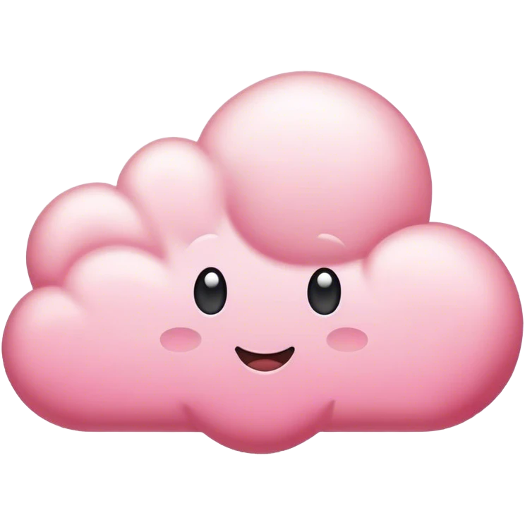 Pink cloud emoji