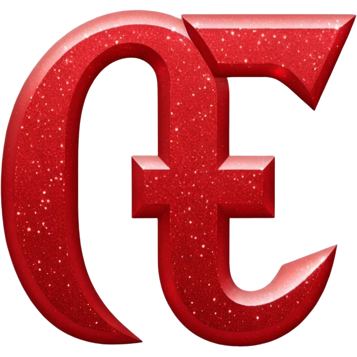 red glitter number 1 emoji