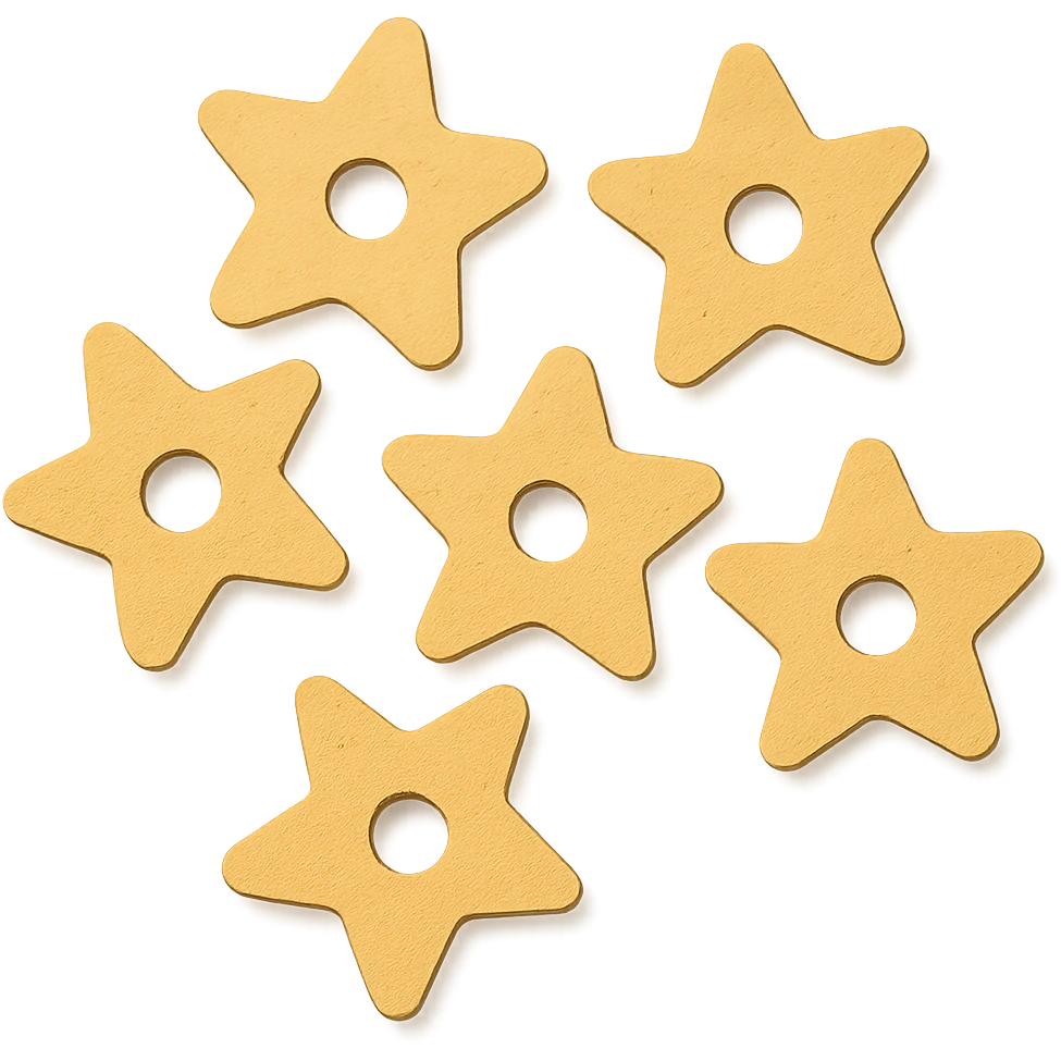 paper craft style stelline pasta emoji