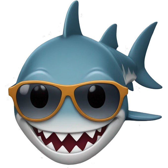 Shark with sunglasses  emoji
