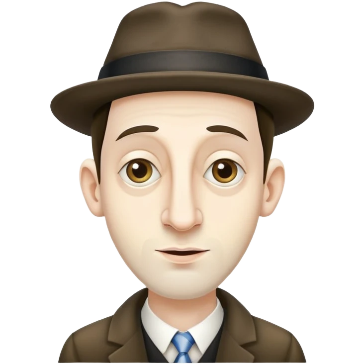 Jewish man with jew hat with big nose emoji