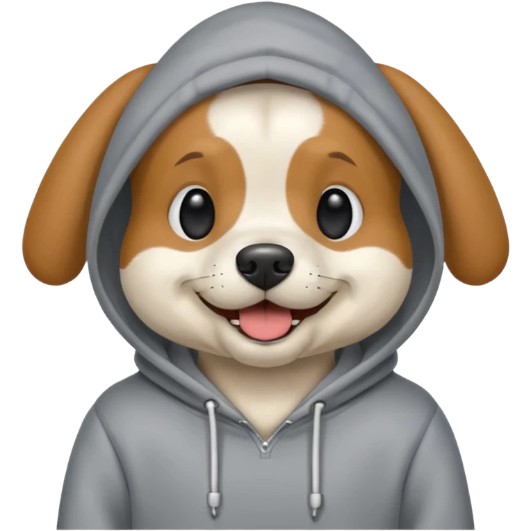 Dog wearing a hoodie emoji
