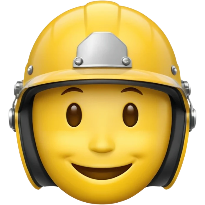 Yellow emoji face helmet emoji