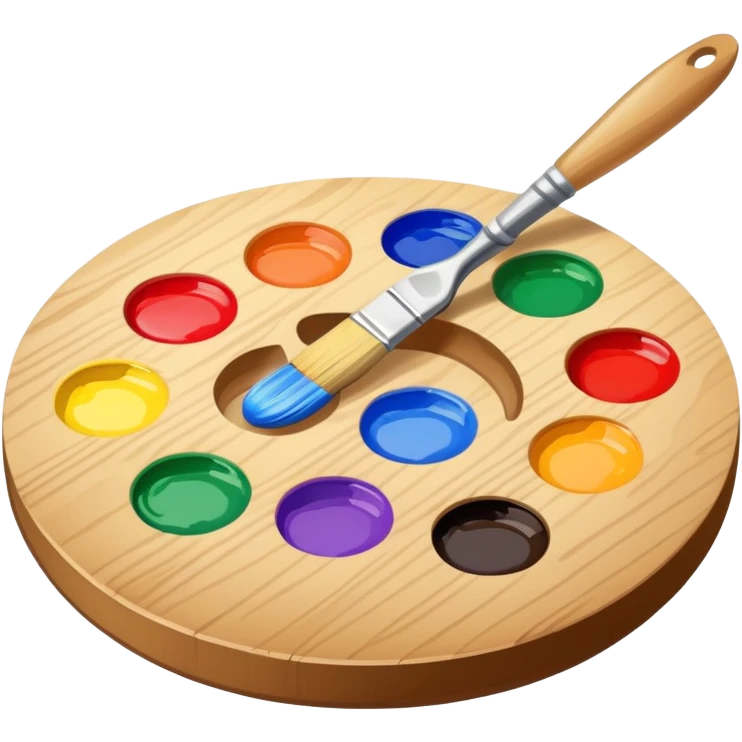 paint palette and brush emoji