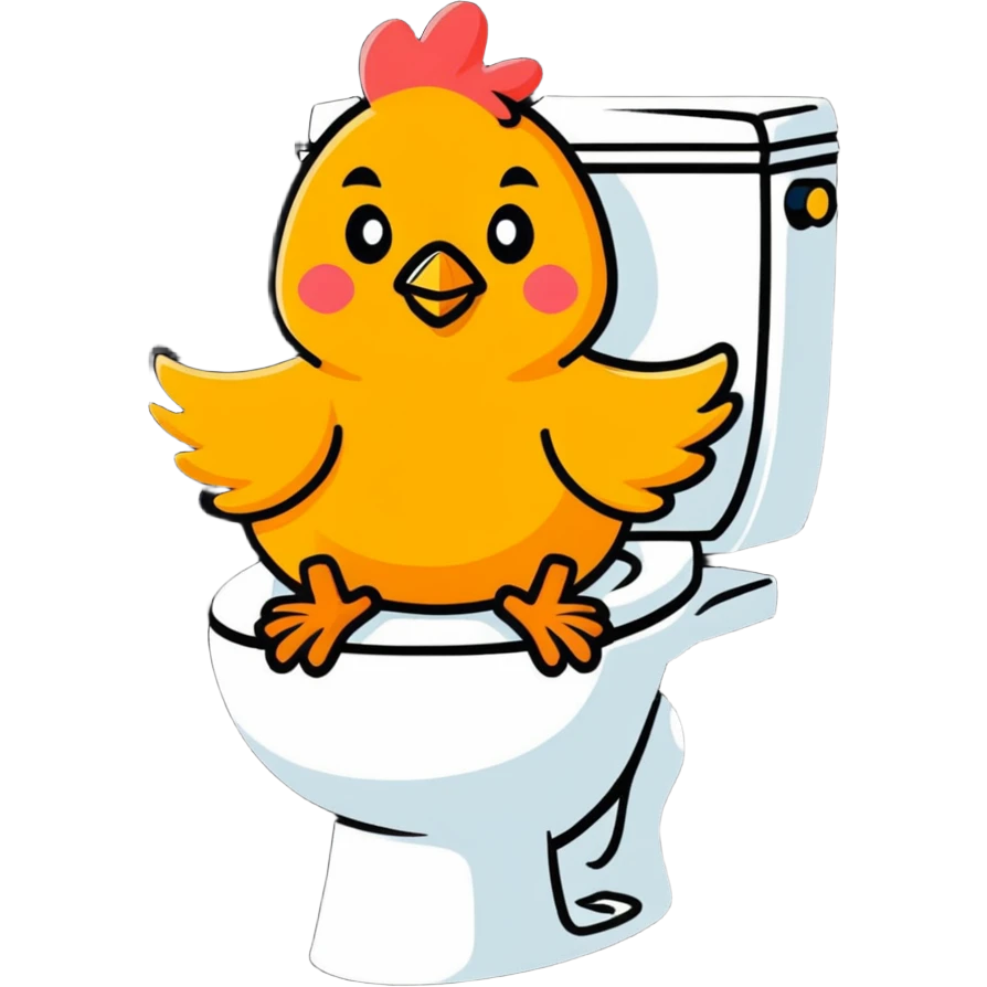 chicken nugget on the toilet emoji