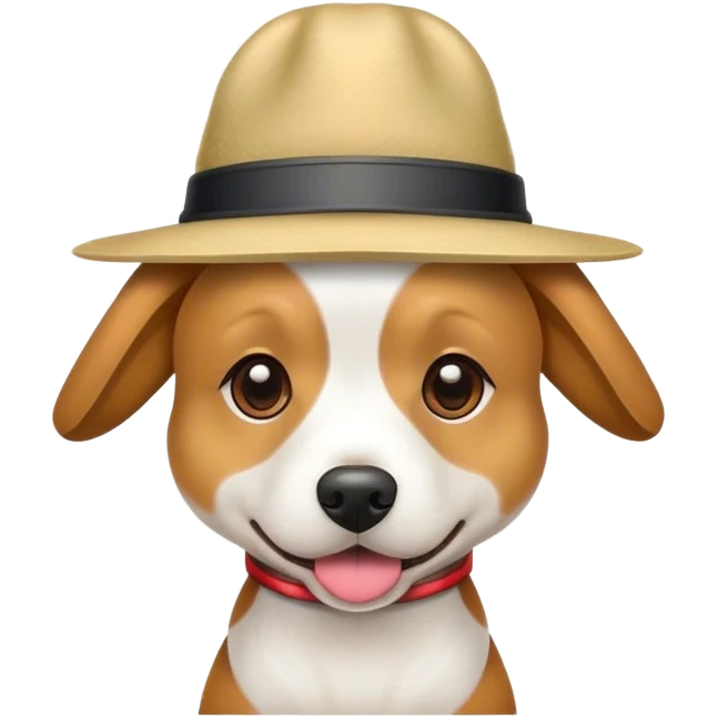 Dog wearing a hat  emoji