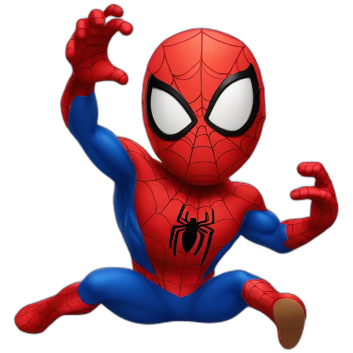 Spiderman waving emoji
