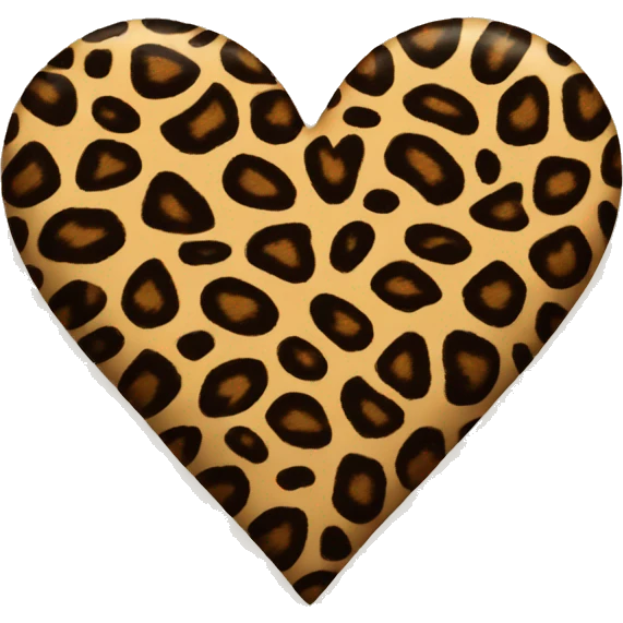 Leopard print heart emoji