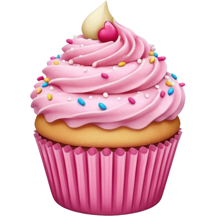 Cupcake with pink icing emoji