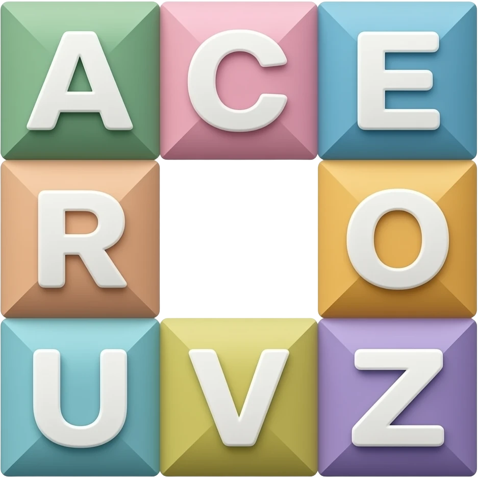 una decoracion bonita para una esquina de una presentacion ABCDEFGHIJKLMNÑOPQRSTUVWXYZ oky emoji