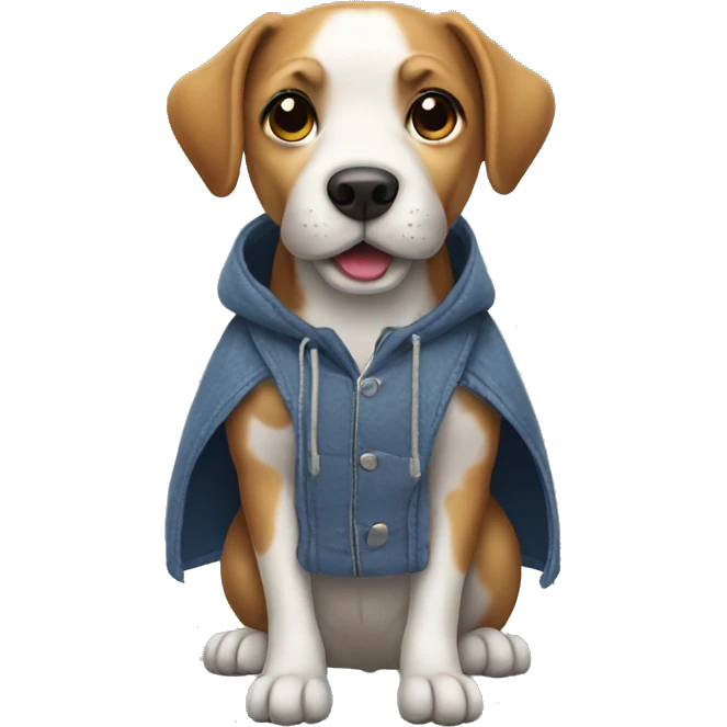 Dog wearing clothes  emoji