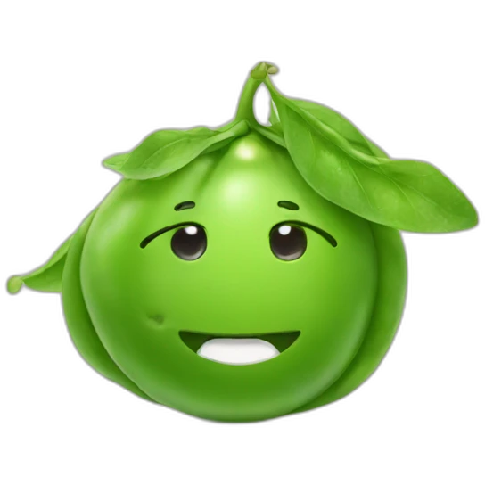 pea with face emoji