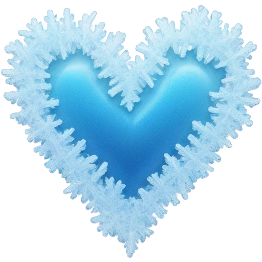 Winter heart emoji