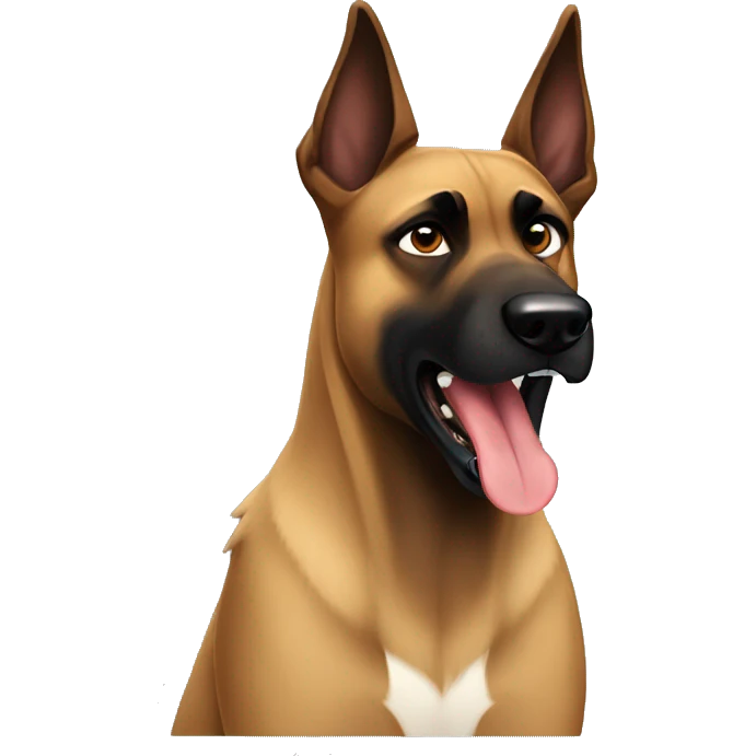 An angry Belgium malinois  emoji