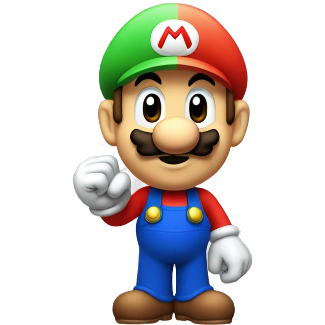 super mario making the quite sign with his finger to his mouth emoji