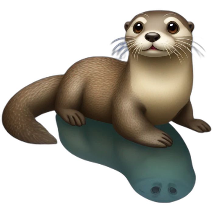 Loutre sur un poulpe emoji