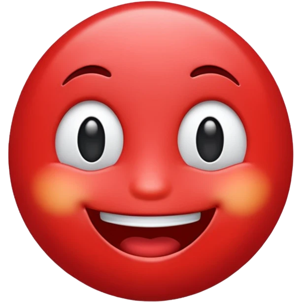 A red colour high quality 3d emoji emoji