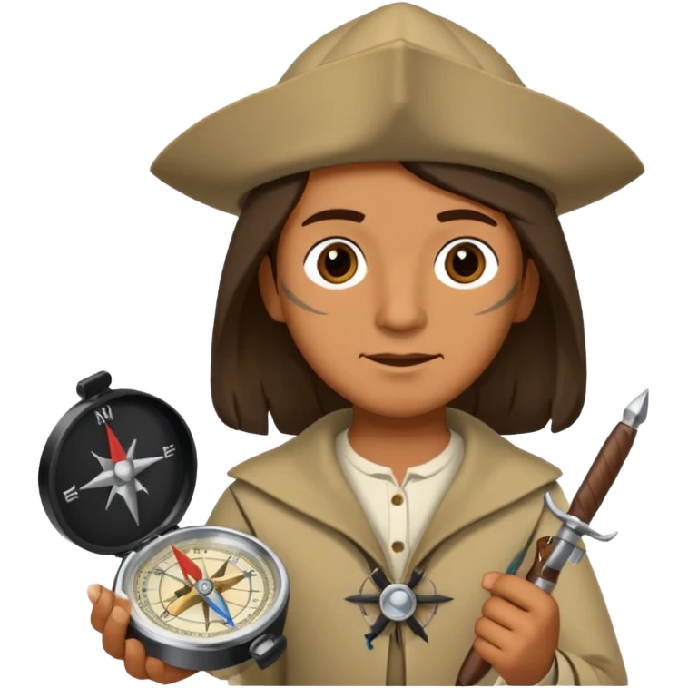 Columbus with compas and knife emoji