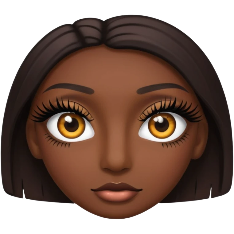 eyelash strip above an open eye emoji