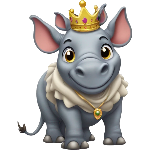 Rhinoceros princess emoji