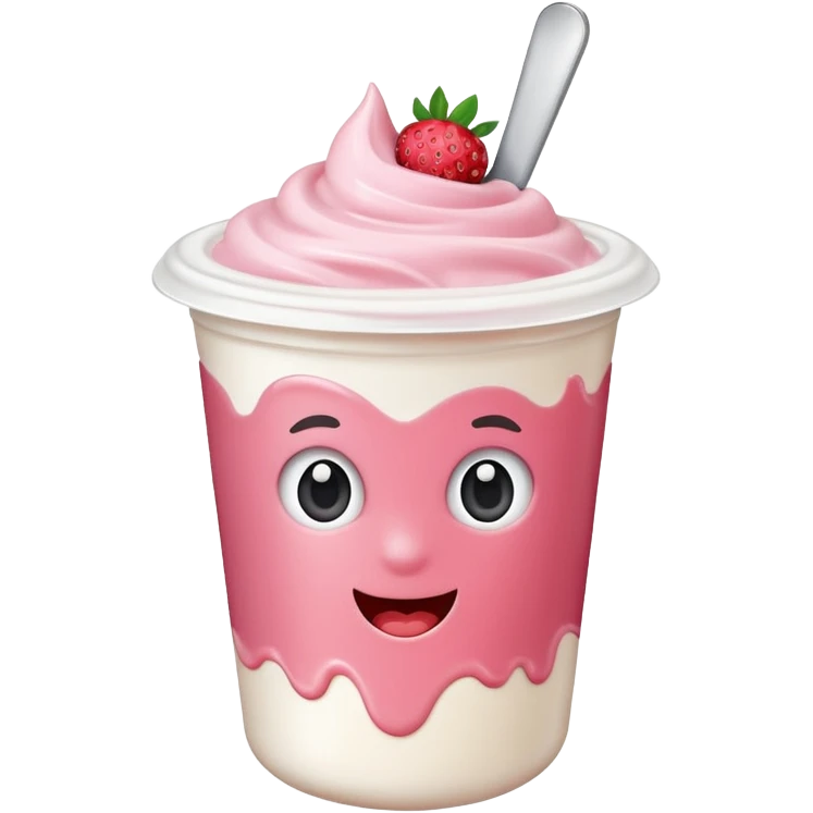  Strawberry Greek Yogurt cup emoji
