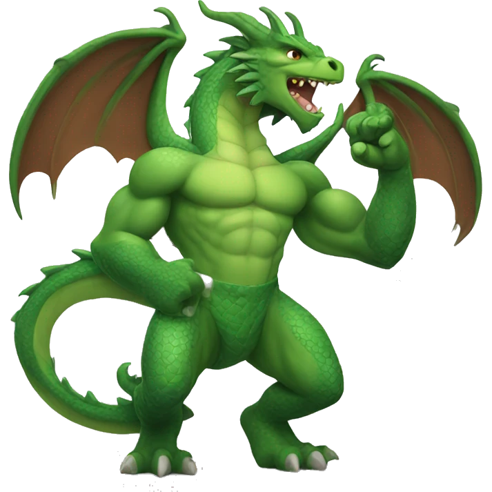 Muscular dragon  emoji