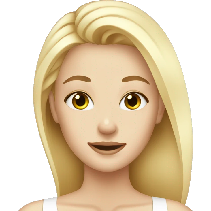 Blonde girl doing Skincare  emoji