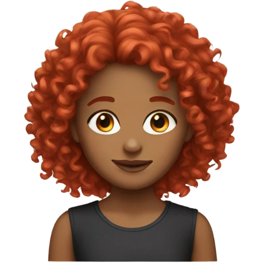 Curly girl red hair emoji