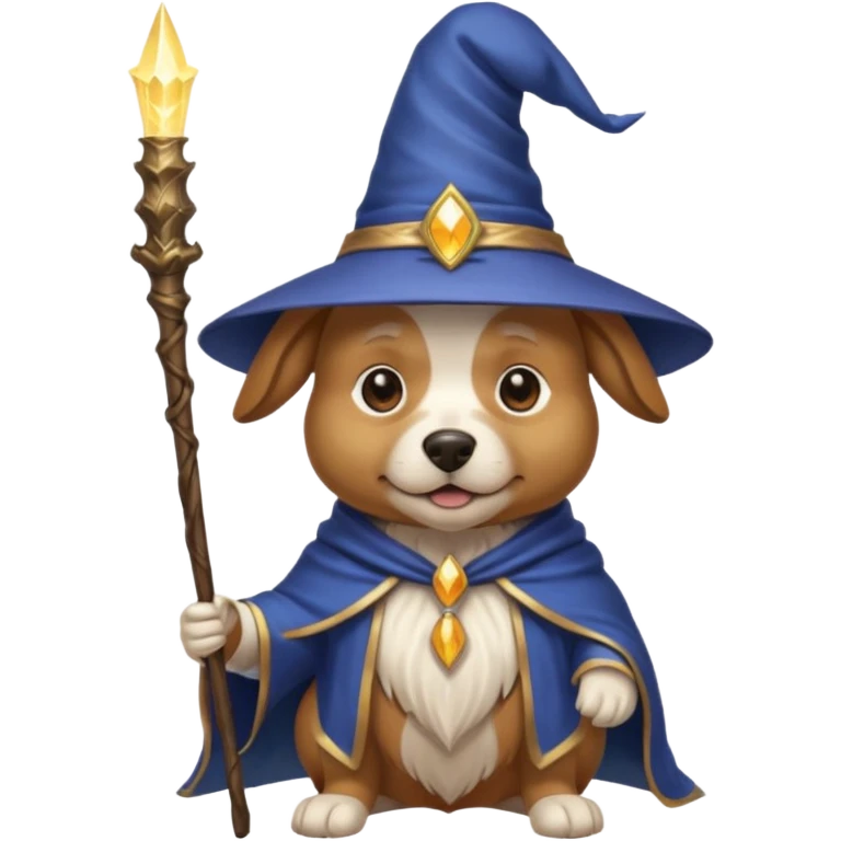 Dog wizard emoji