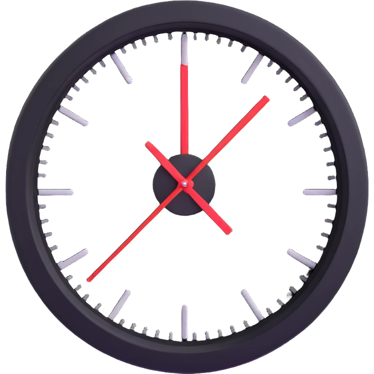 A clock with its hands spinning fast, showing the rapid passage of time. emoji