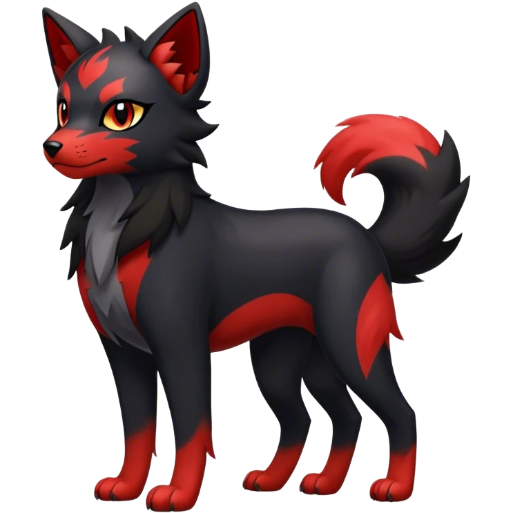 Litten-Houndour-Zorua-hybrid full body emoji