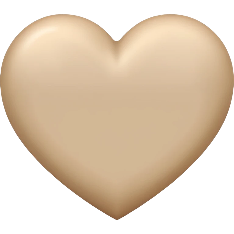 Beige heart  emoji