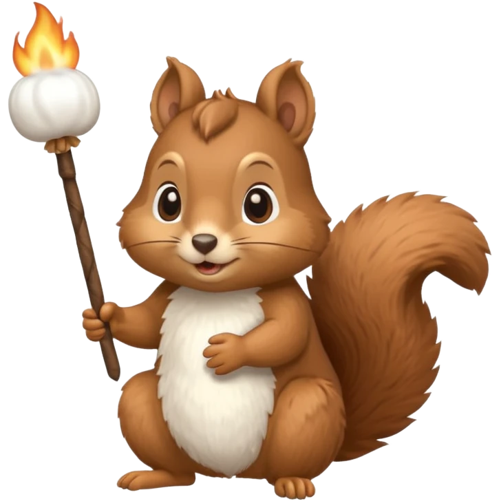 un écureuil qui fait du camping emoji
