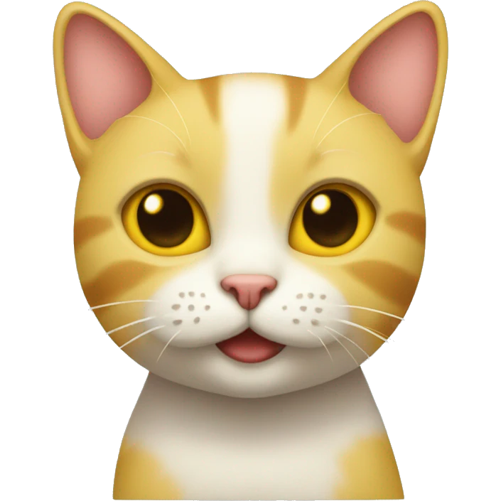 cat with hearts and yellow word B emoji