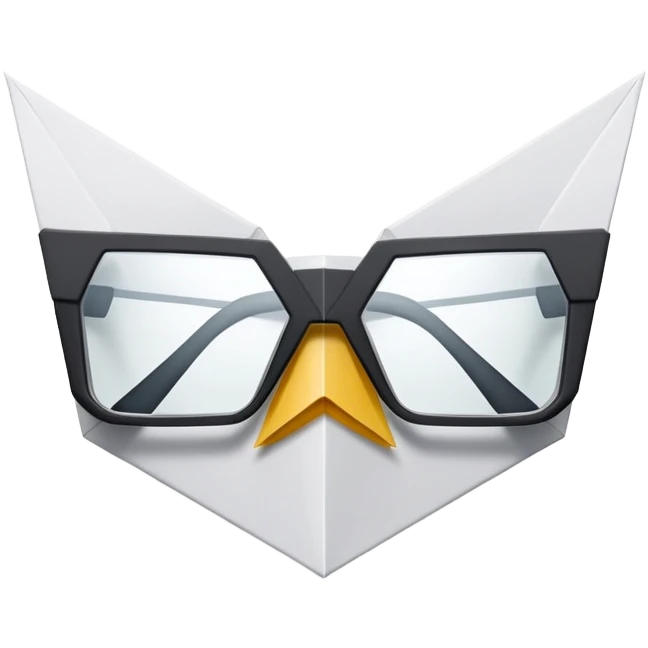Origami glasses  emoji