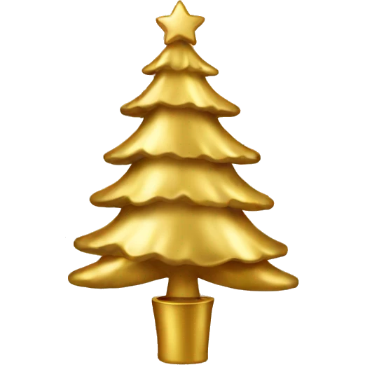 gold christmas tree  emoji