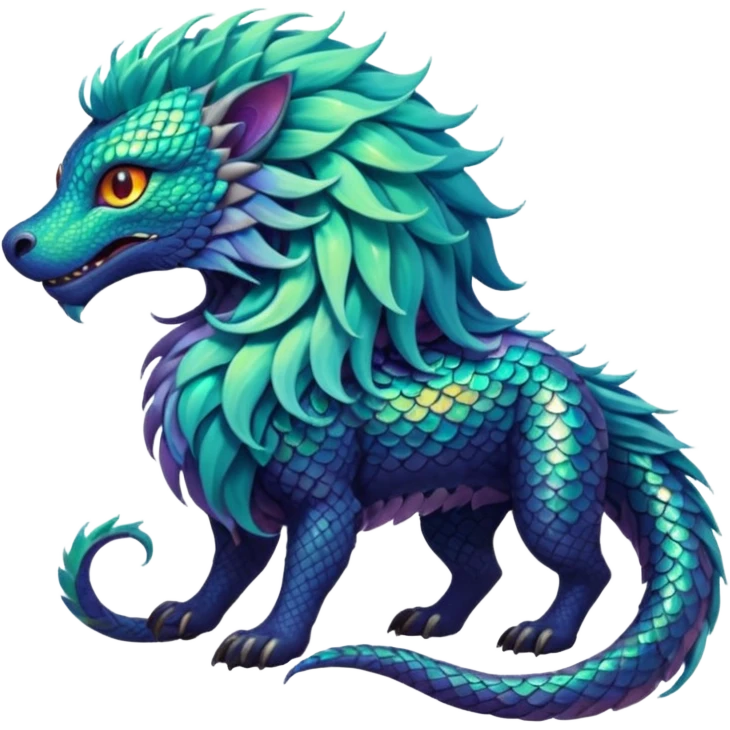 Epic complex detailed aesthetic-scenic-Fakémon-creature emoji