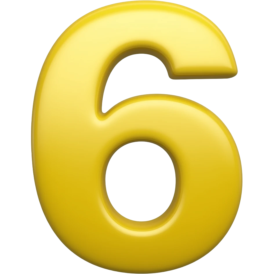 C6 number letter yellow colour emoji