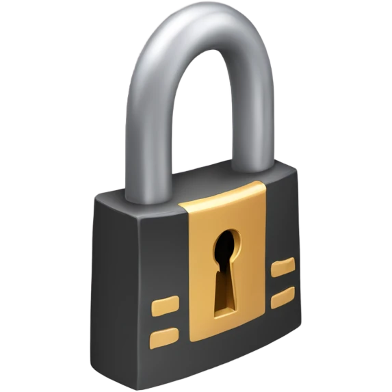 lock in 3D emoji