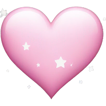 pink heart with white stars around emoji
