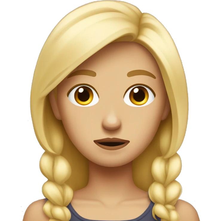 blonde girl who looks fed up with her boyfirend emoji