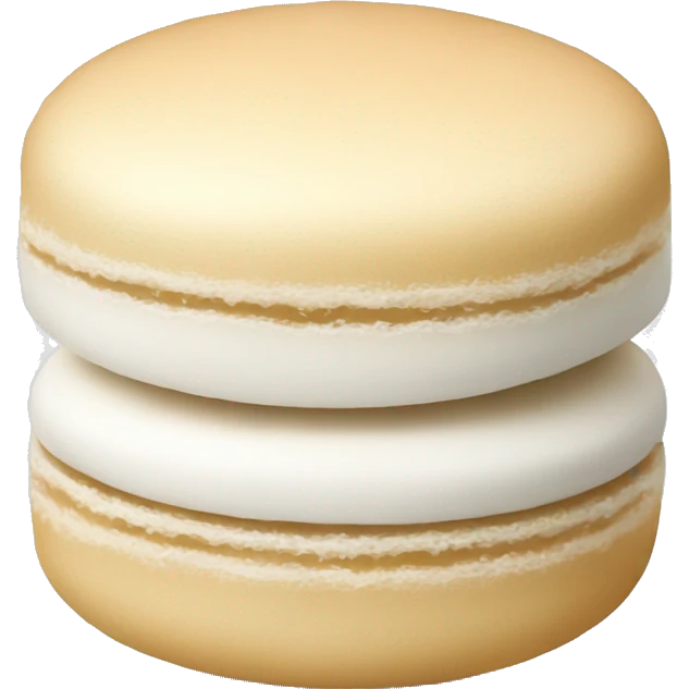 White macaroon emoji