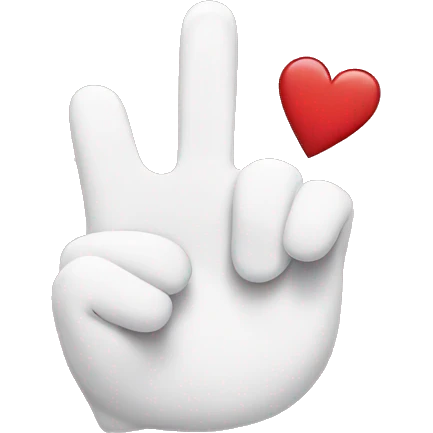 Heart with finger  emoji