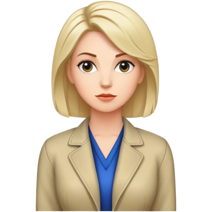 white conservative woman in jacket emoji