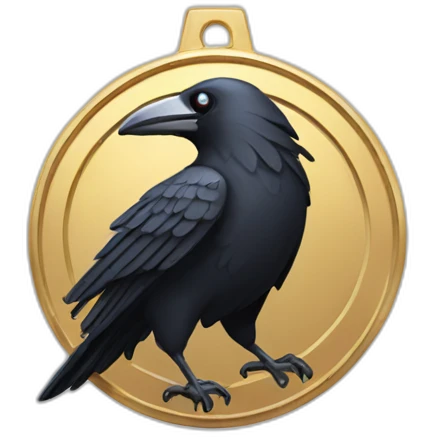 metal raven medal emoji